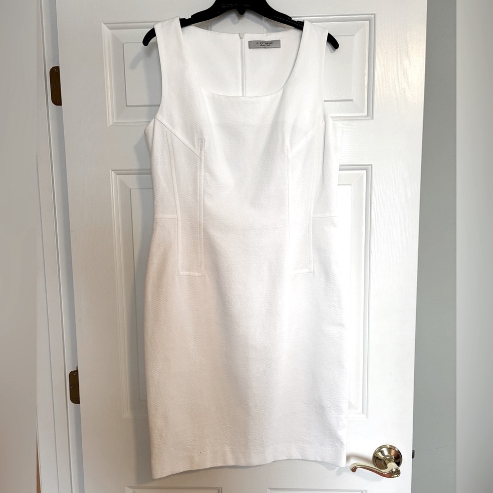 D. Exterior Italy White Shift Dress